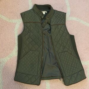 Francesca’s size s green vest with brown detail
